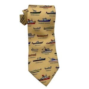 Alynn Neckwear “Name That Power Boat” Tie by Eric Holch Men's Silk Necktie 58"